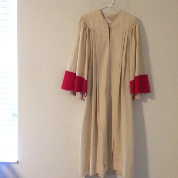 Murphy robes choir and pastor robe tan & red - Picture 1 of 6